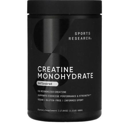 Sports Research Creatine Monohydrate - Unflavored, 500g