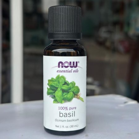 NOW Solutions Basil Essential Oil 100% pure aromatherapy oil for focus