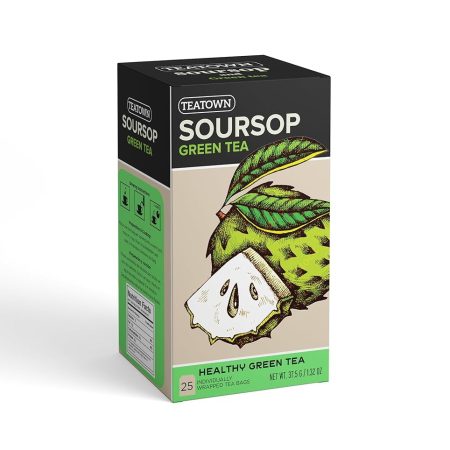 Teatown Soursop & Green Tea – Herbal Detox & Wellness Tea 25 Tea Bags
