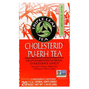 Triple Leaf Cholesterol Tea herbal tea bags box packaging