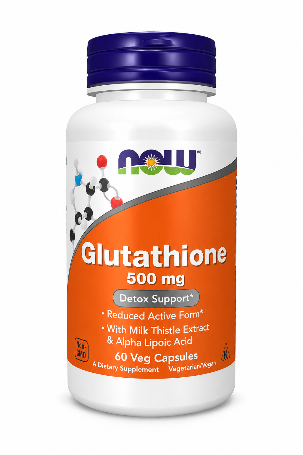 NOW Glutathione 500 mg 60 Veg Capsules