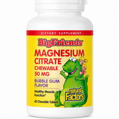 Natural Factors BigFriends Magnesium Citrate 50mg 60 Chewable Tablets Ghana