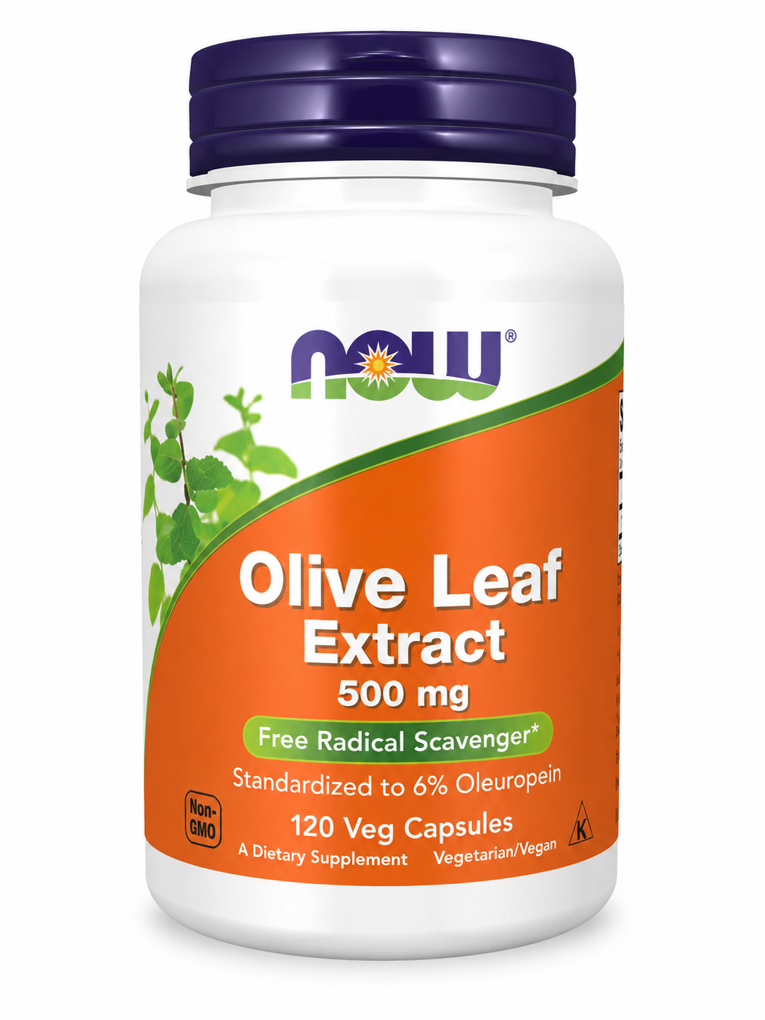 NOW Olive Leaf Extract 500mg 120 Veg Capsules