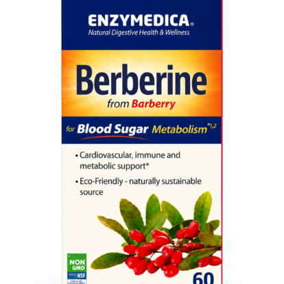 Enzymedica Berberine from Barberry 60 Targeted-Delivery Capsules